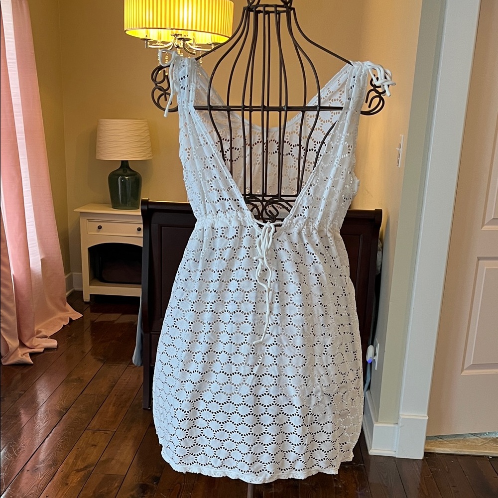 Jantzen White Eyelet Beach Cover Up, size L
